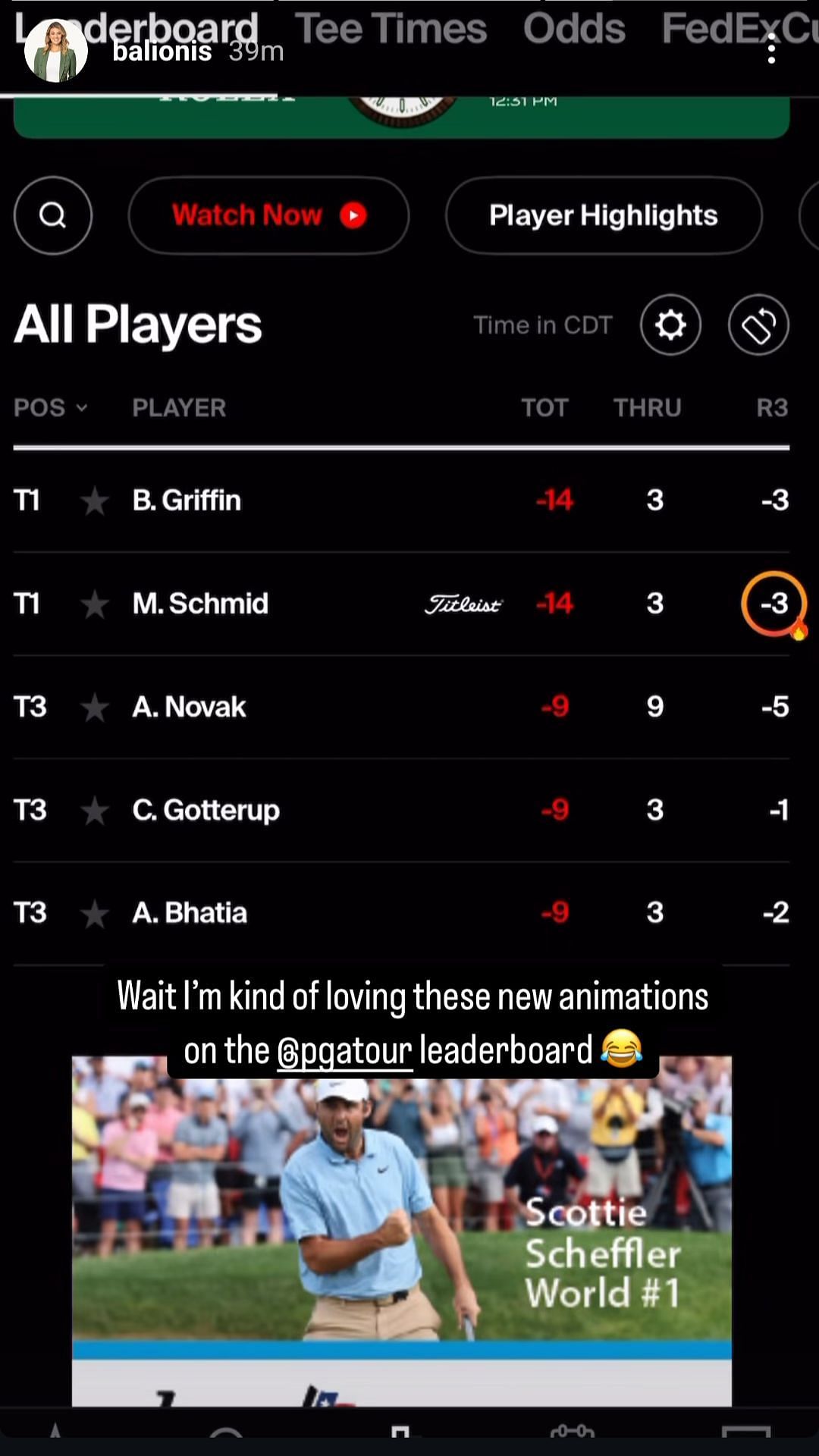 Amanda Balionis' Instagram story - Source- via @balionis on Instagram